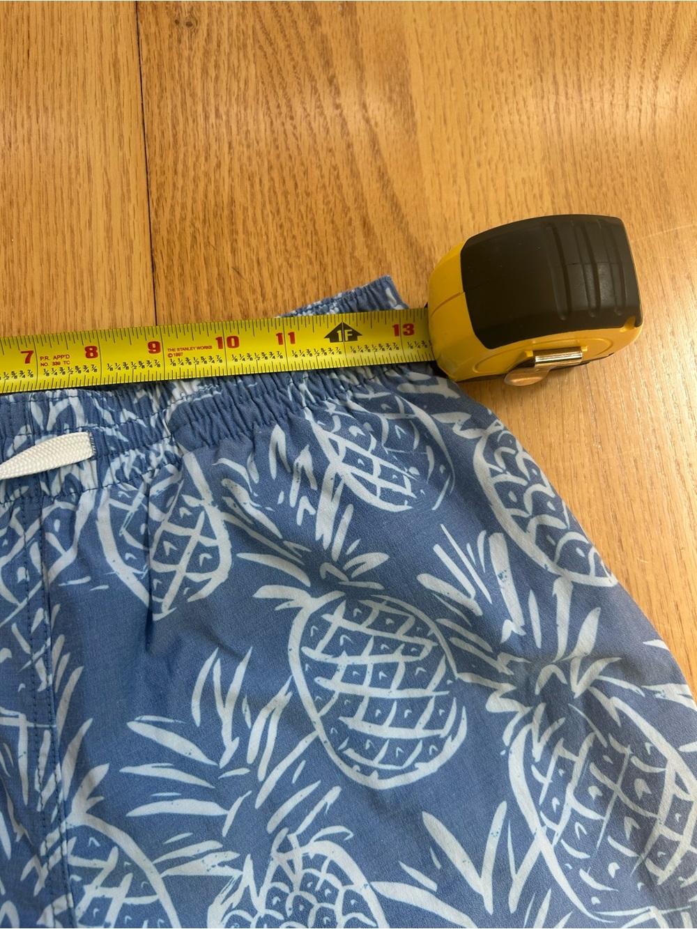 Chubbies The Thigh-Napples Swim Trunks Mens Small S 7” Pineapple Blue Shorts - Picture 7 of 10